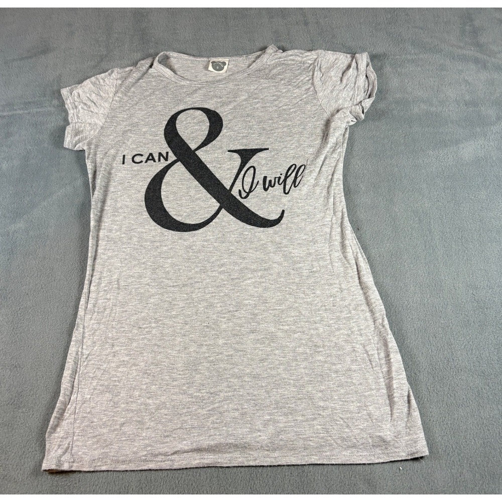 Color Bear Womens Heather Gray Short Sleeve T-Shirt‎ Mini Dress Size Small